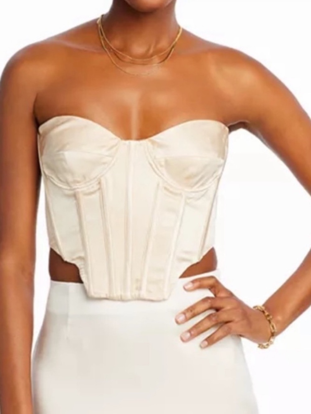Bardot  Cream Satin crème corset top. Like new 🙌